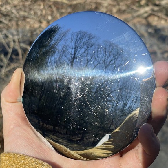 4 1/2" Chrome Plated CLOCK PARTS Pendulum Bob 20th C. VINTAGE - Picture 7 of 14